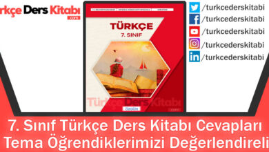 1. Tema Öğrendiklerimizi Değerlendirelim Cevapları (7. Sınıf Türkçe Özgün)