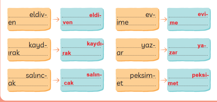 3. Sınıf Türkçe Ders Kitabı Cevapları Sayfa 42 MEB Yayınları (Öğrendiklerimizi Değerlendiriyoruz)