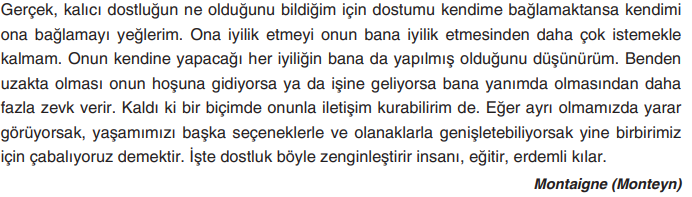 6. Sınıf Türkçe Ders Kitabı Cevapları Sayfa 42 Yıldırım Yayınları (1. Tema Öğrendiklerimizi Değerlendirelim)