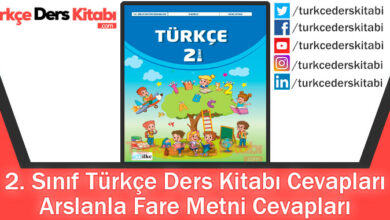 Arslanla Fare Metni Cevapları (2. Sınıf Türkçe İlke)