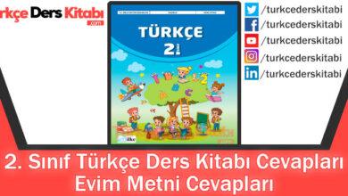 Evim Metni Cevapları (2. Sınıf Türkçe İlke)