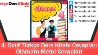 Olamam Metni Cevapları (4. Sınıf Türkçe TUNA)