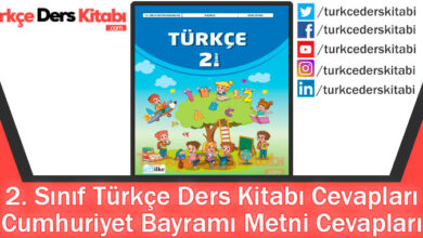 Cumhuriyet Bayramı Metni Cevapları (2. Sınıf Türkçe İlke)